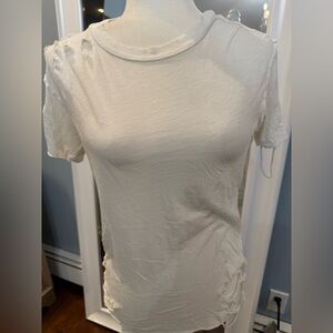 NSF Cream Distressed Short Sleeve Tee